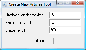 create new articles tool